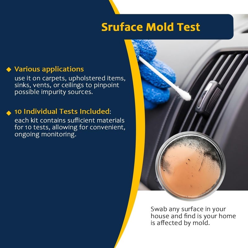 hearcozy Mold Testing Kit with 5 Individual Tests - DIY Mold Test Kit for Home - Includes Detailed Mold Identification Guide - Fast and Reliable Mold Detector for Home - Image 4